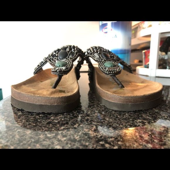 Sam Edelman Annalee Pewter Beaded Leather Sandals S : 6 - Picture 7 of 12